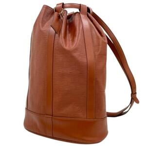 Louis Vuitton Randonne Epi Shoulder Bag Brown